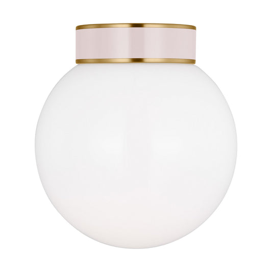 Monroe One Light Flush Mount in Burnished Brass