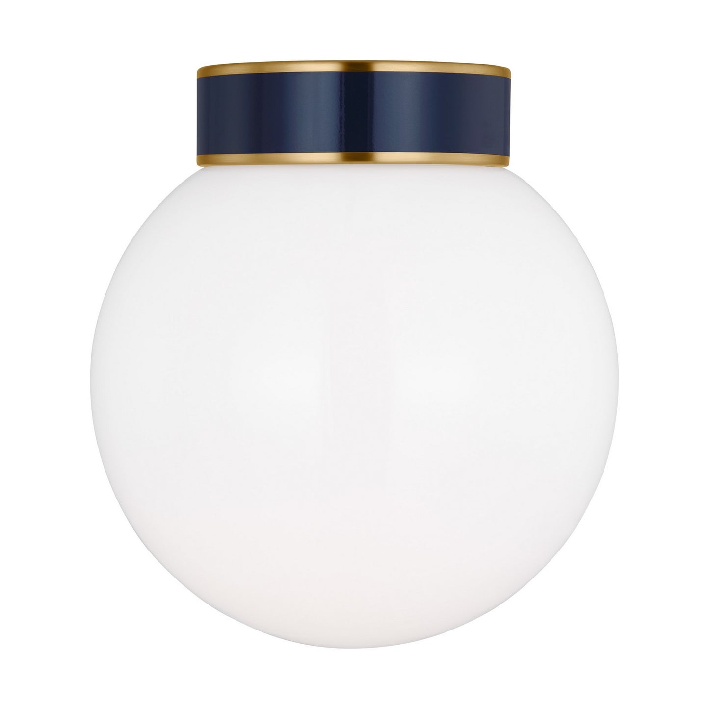 Monroe One Light Flush Mount in Burnished Brass
