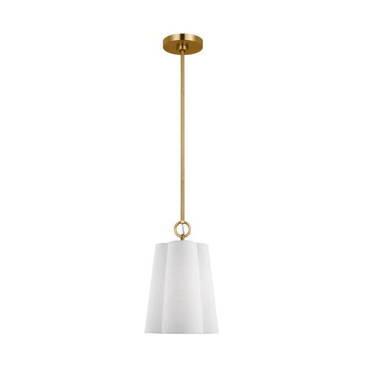 Bronte One Light Pendant in Burnished Brass