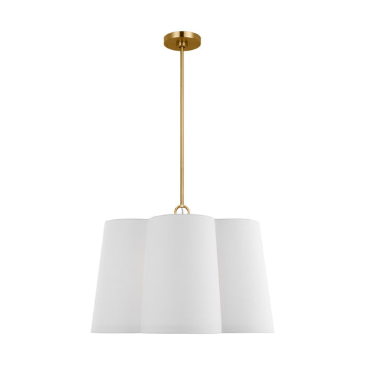 Bronte Four Light Pendant in Burnished Brass