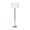 Monroe One Light Floor Lamp in Burnished Brass