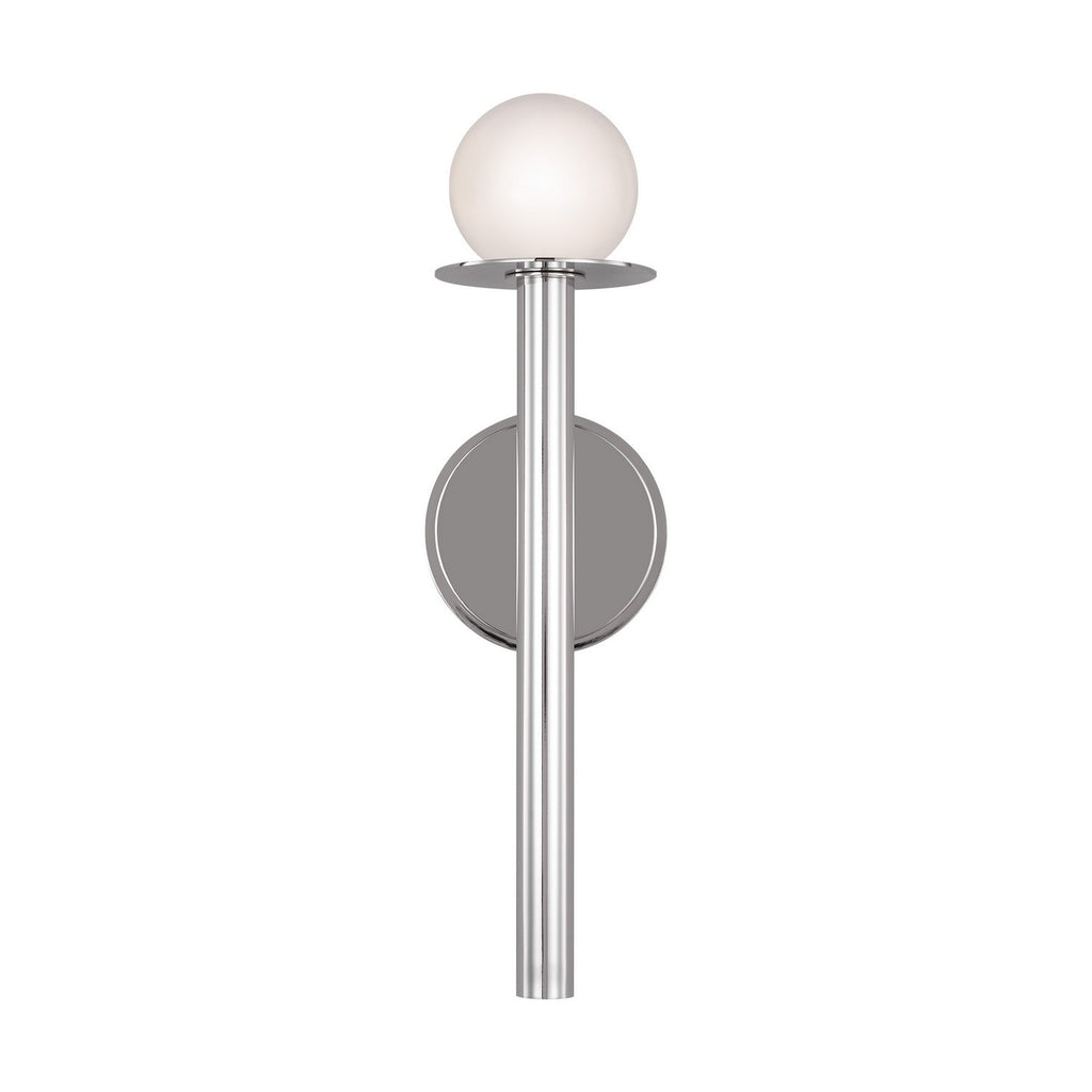 Nodes One Light Bath Vanity in Polished Nickel