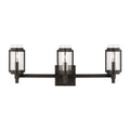 Flynn Three Light Bath Vanity in Aged Iron