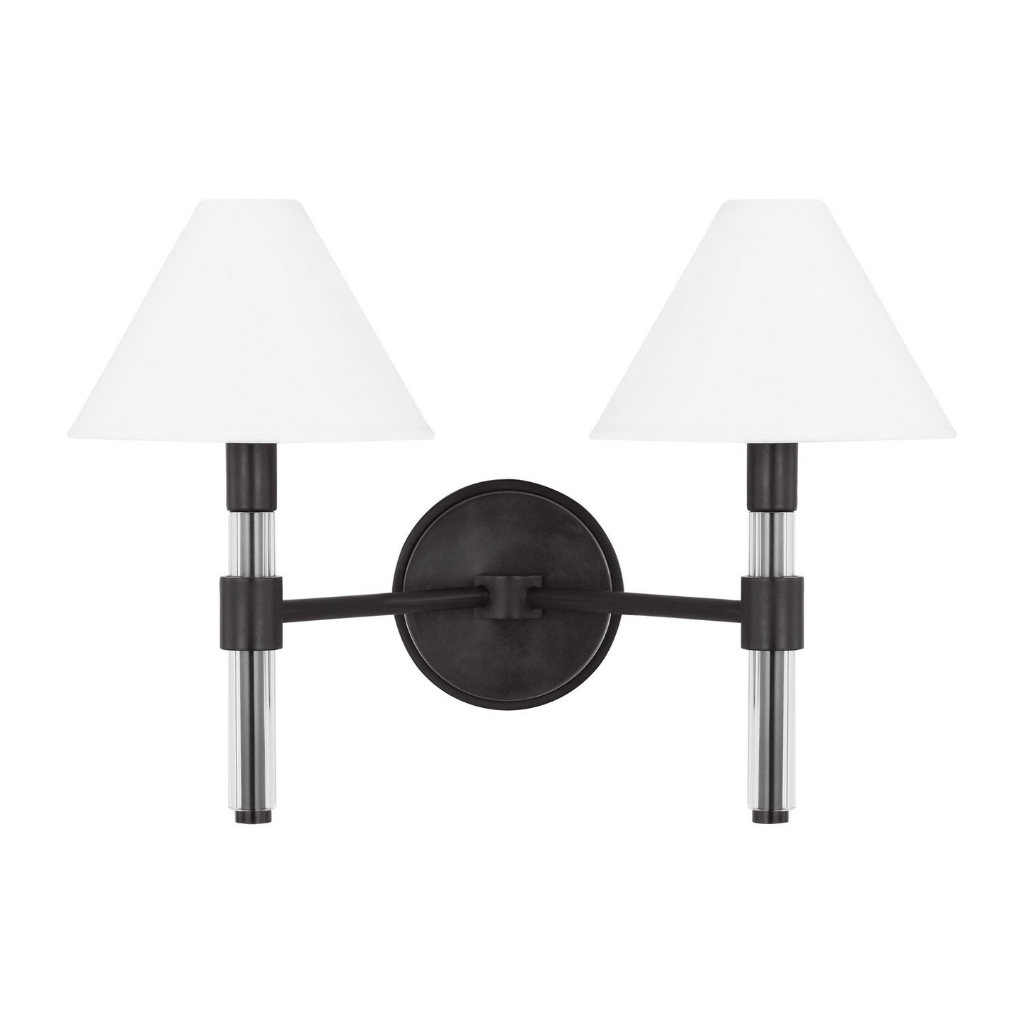 Robert Two Light Bath Vanity in Aged Iron