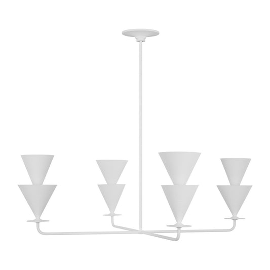 Cornet Four Light Chandelier in Cast Plaster