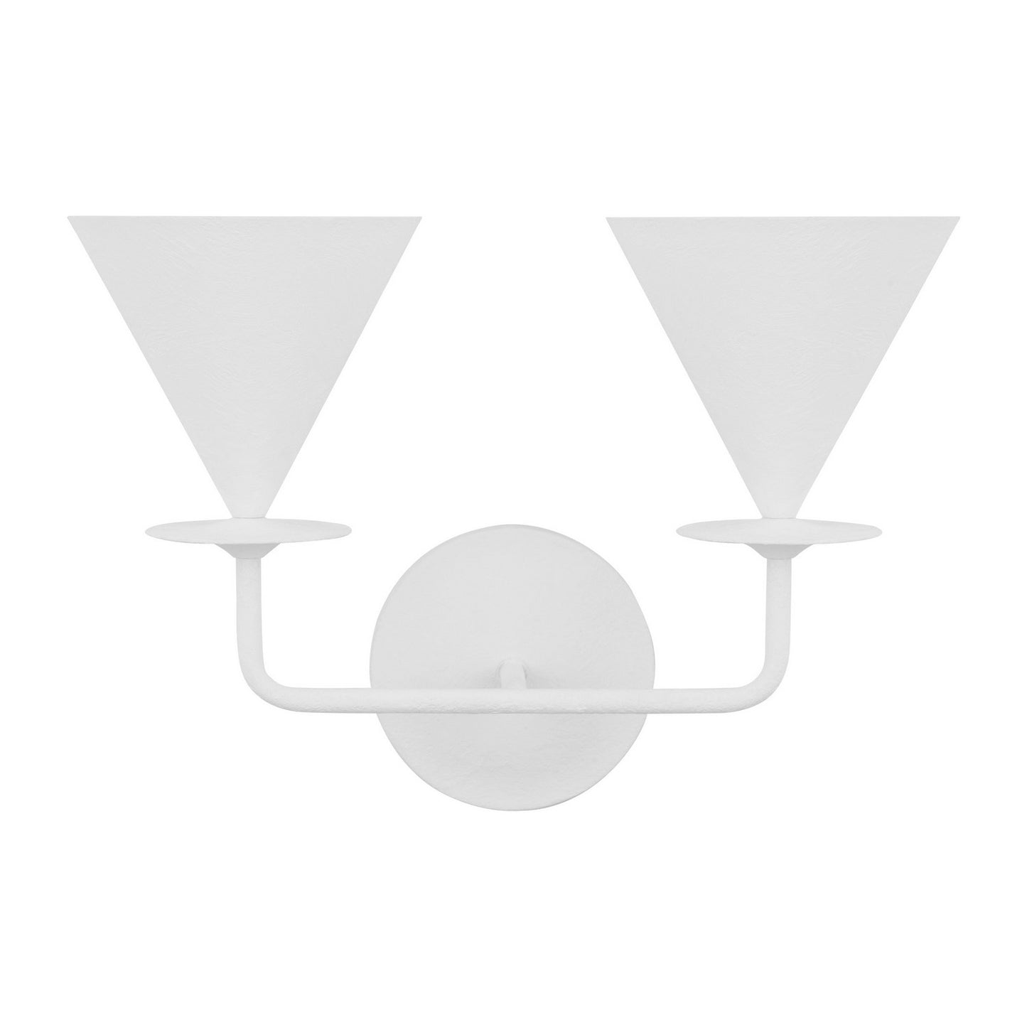 Cornet Two Light Wall Sconce in Cast Plaster