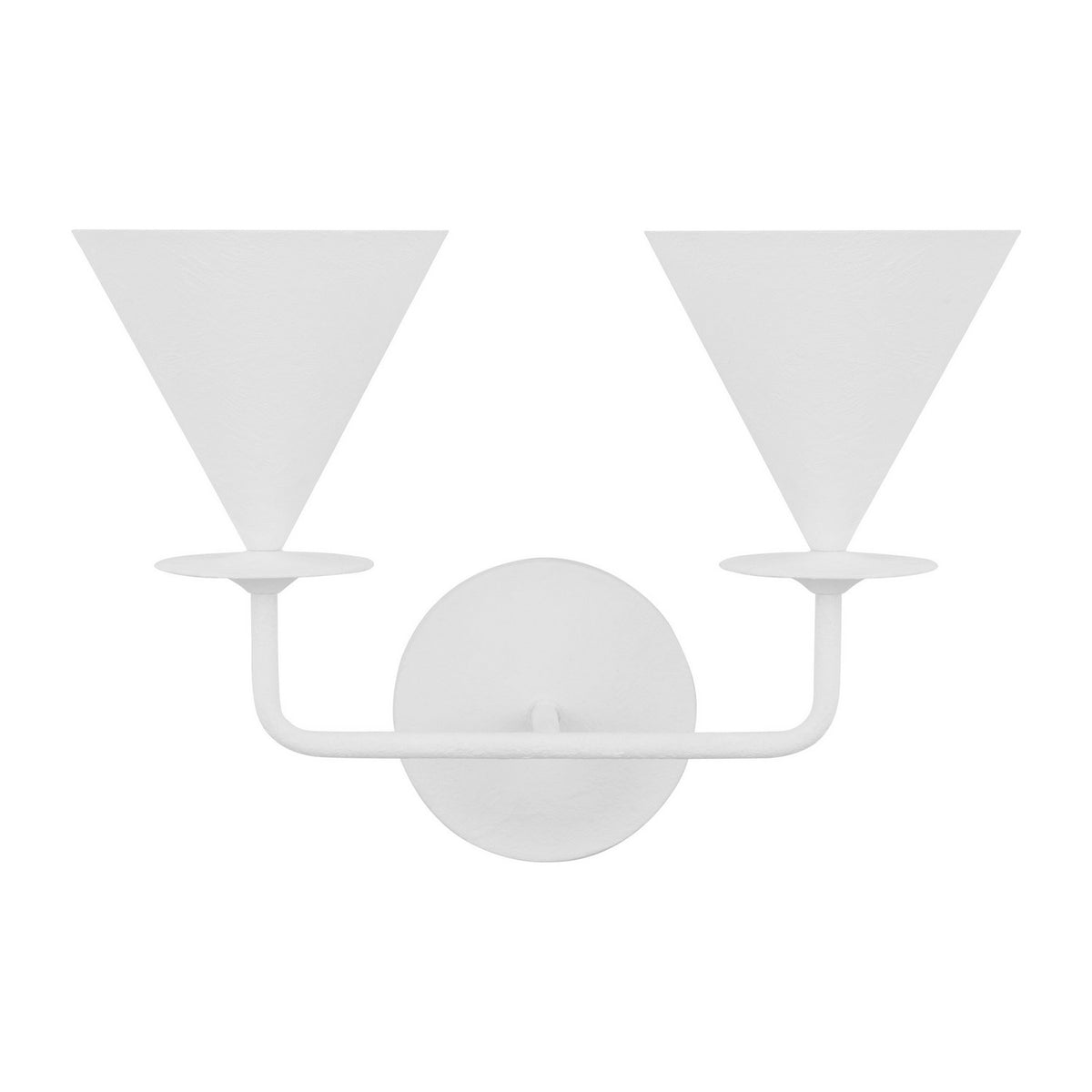 Cornet Two Light Wall Sconce in Cast Plaster