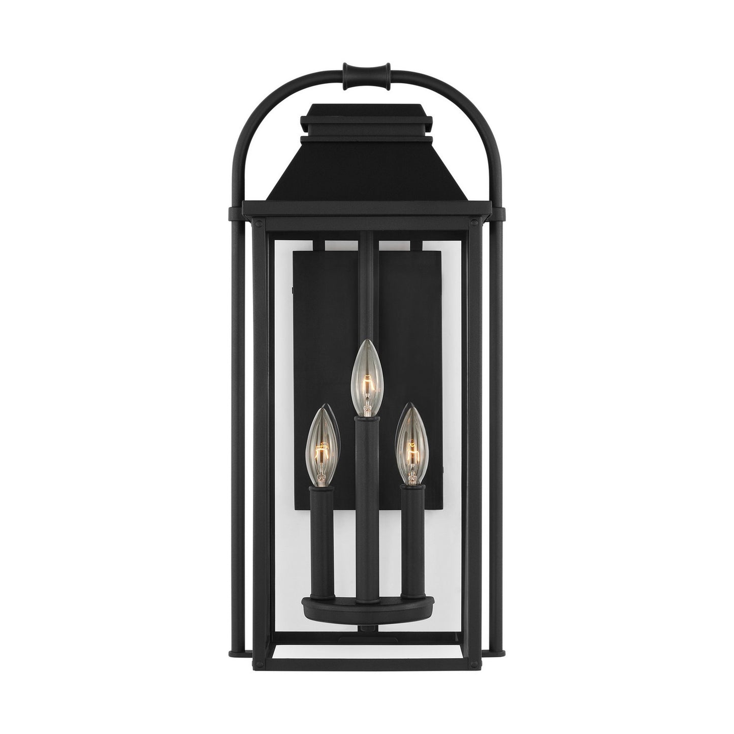 Wellsworth Three Light Outdoor Wall Sconce in Textured Black