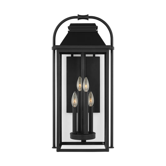 Wellsworth Four Light Outdoor Wall Sconce in Textured Black