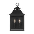 Galena Two Light Outdoor Wall Sconce in Textured Black