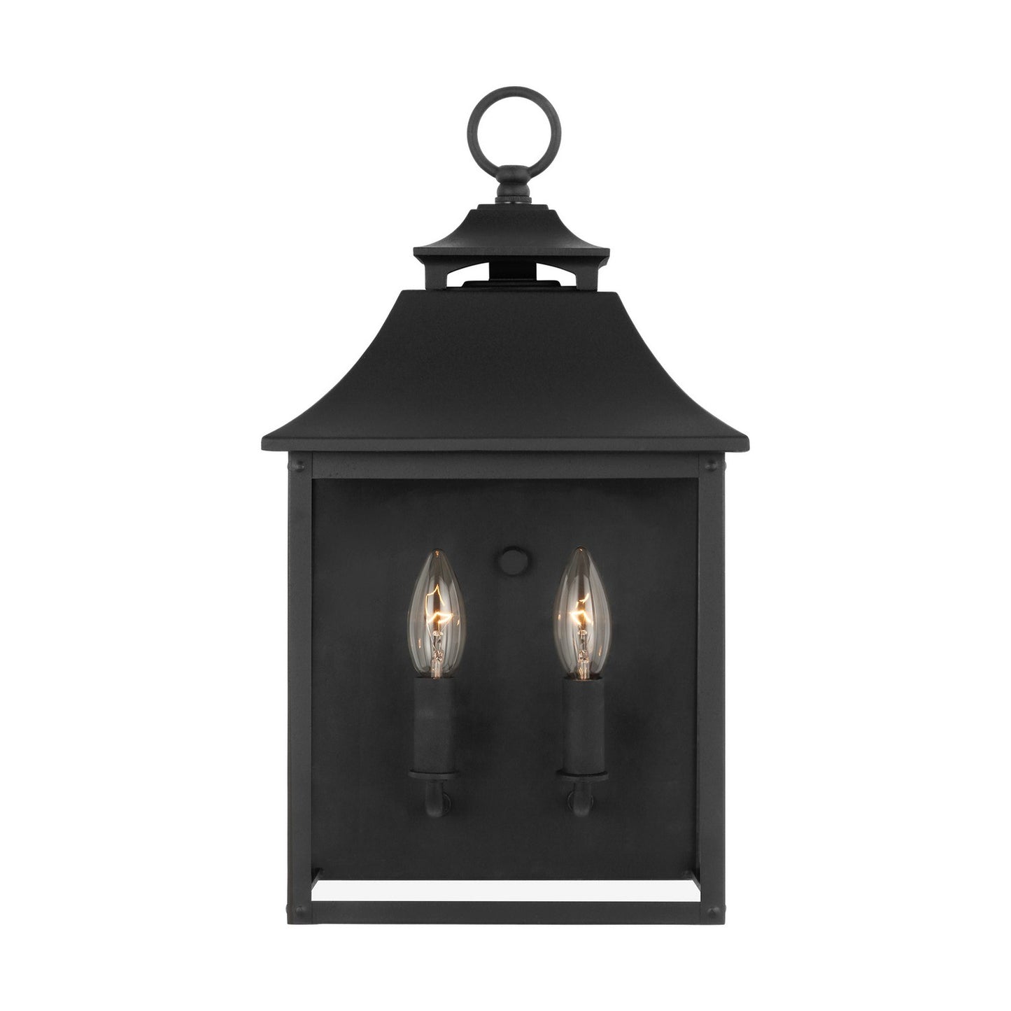 Galena Two Light Outdoor Wall Sconce in Textured Black