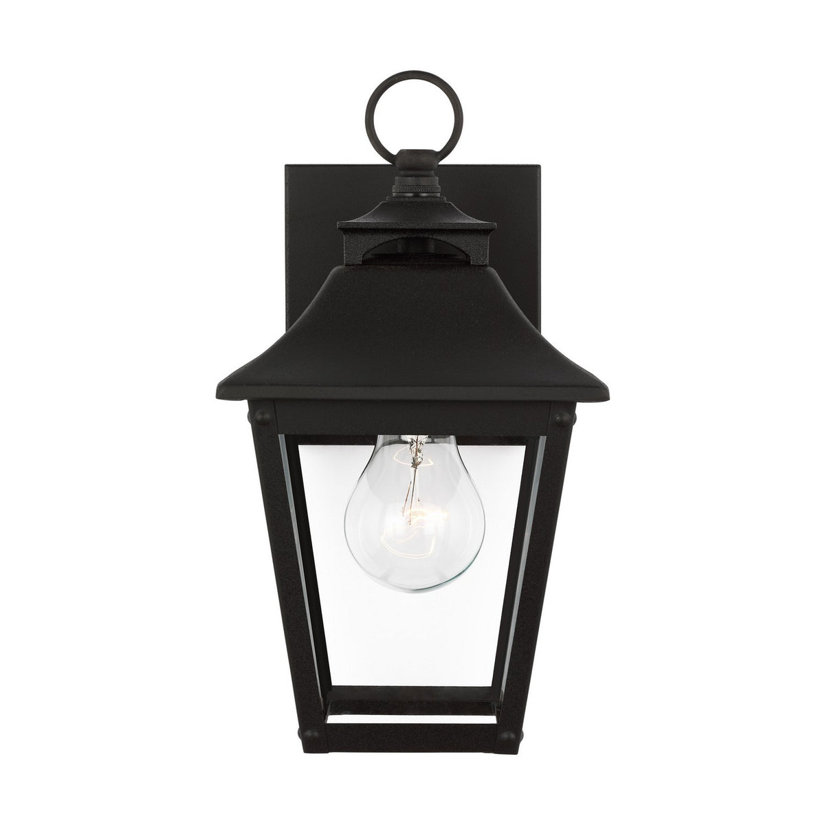 Galena One Light Outdoor Wall Sconce in Textured Black