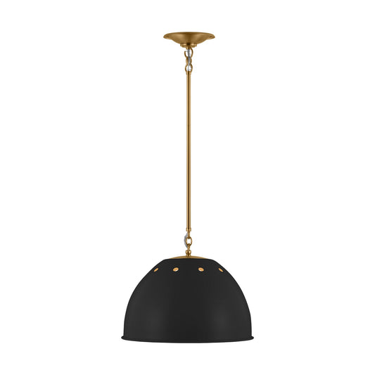 Robbie One Light Pendant in Midnight Black