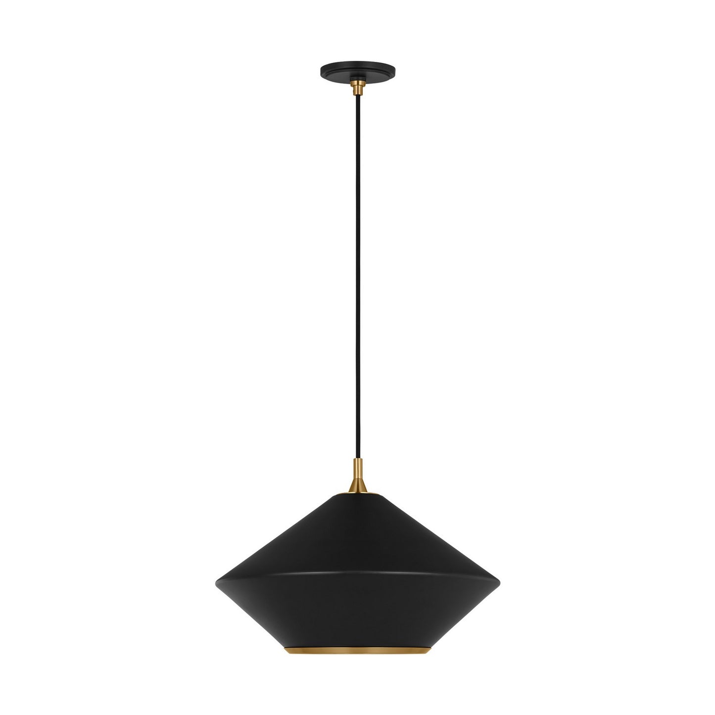 Stanza One Light Pendant in Midnight Black