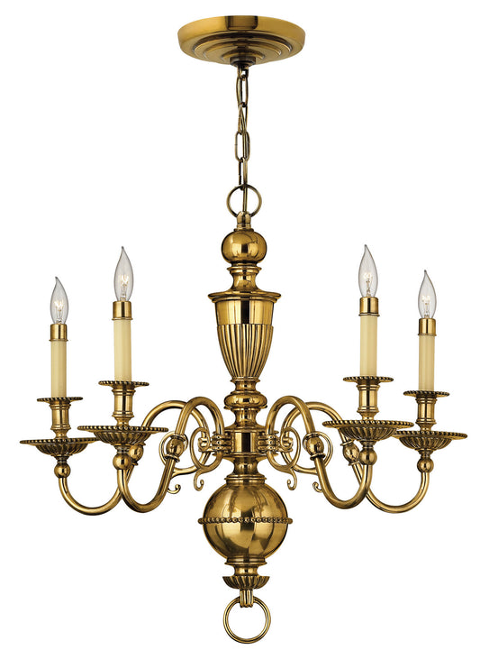 Cambridge LED Chandelier in Burnished Brass