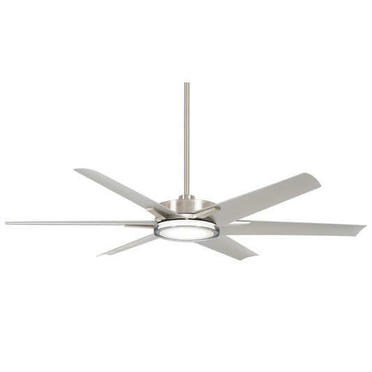 Deco 65" Ceiling Fan in Brushed Nickel Wet