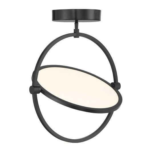 Studio 23 LED Semi Flush Mount in Coal Black