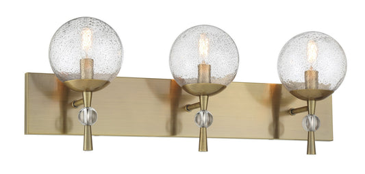 POPULUXE Three Light Bath Vanity in Oxidized Aged Brass