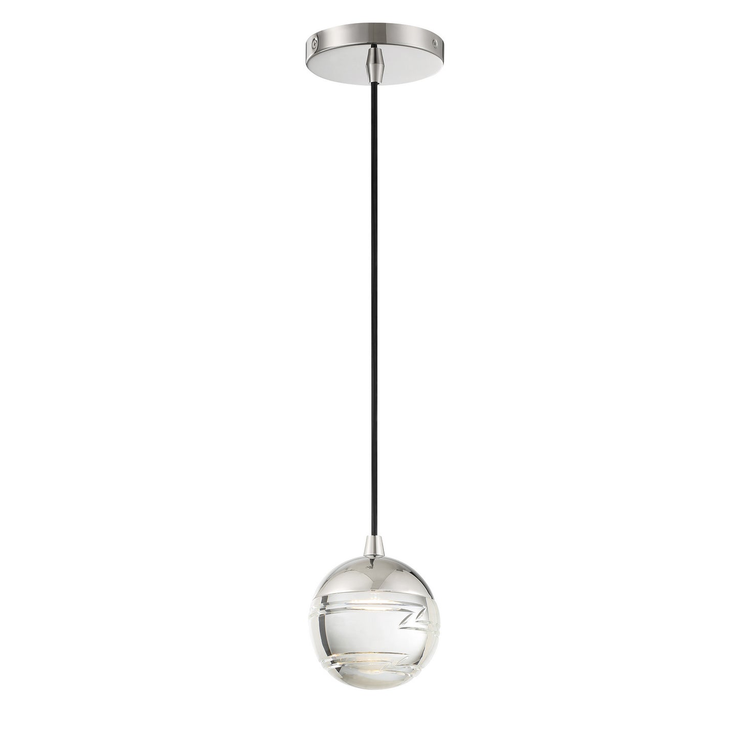 Hail LED Mini Pendant in Polished Nickel