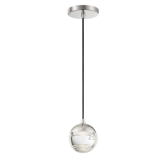 Hail LED Mini Pendant in Polished Nickel