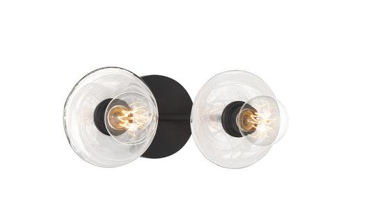 Vapors Two Light Bath Vanity in Coal Black