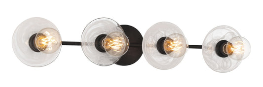 Vapors Four Light Bath Vanity in Coal Black
