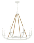 LANTON Eight Light Chandelier in Sand White