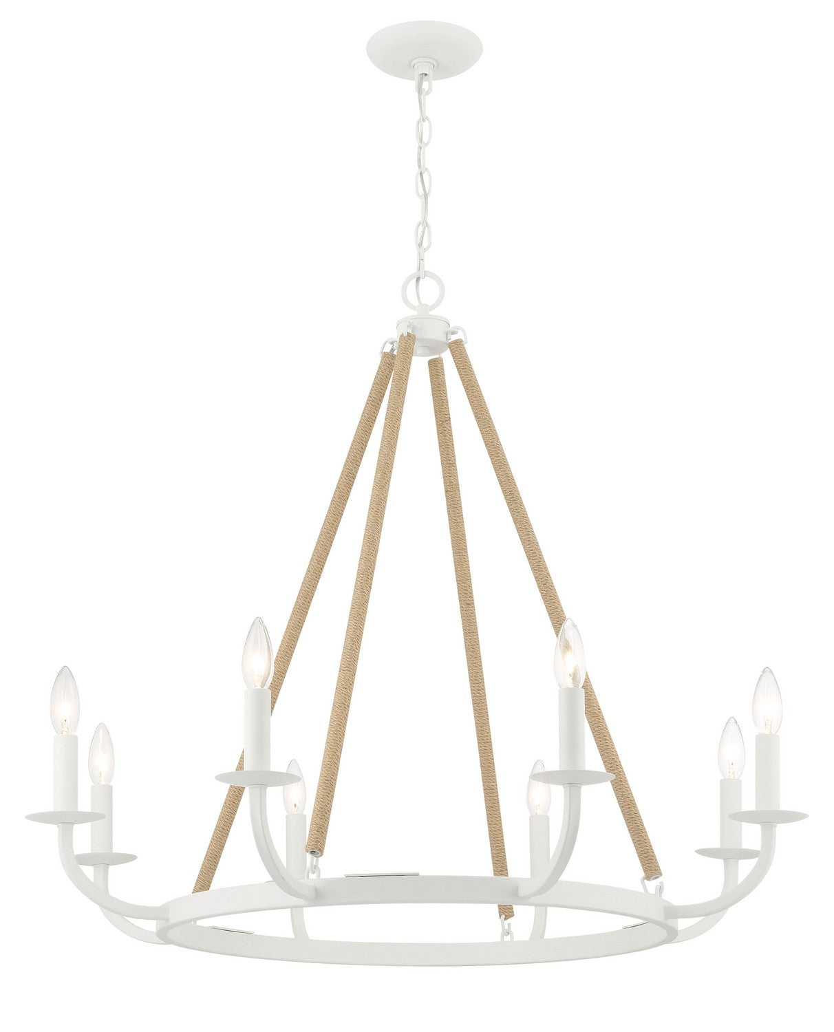 LANTON Eight Light Chandelier in Sand White