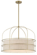 Gateway Park Six Light Pendant in Soft Brass