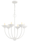 Ryton Six Light Chandelier in Plaster White