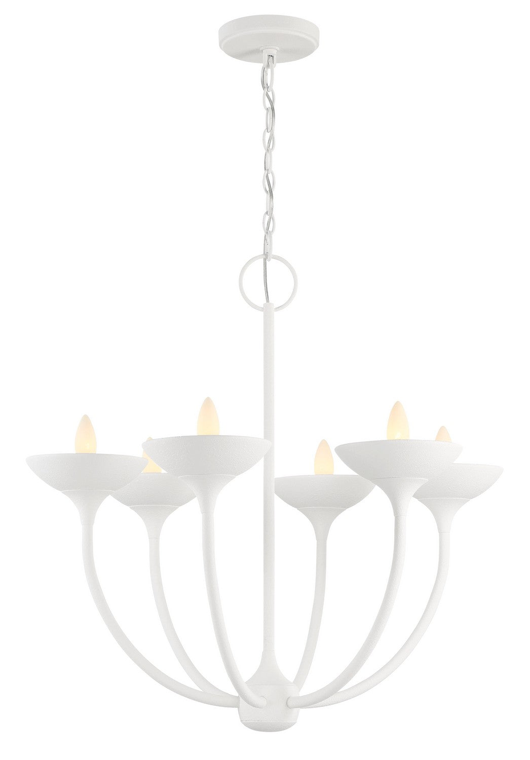 Ryton Six Light Chandelier in Plaster White