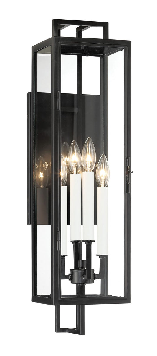 Knoll Road Four Light Outdoor Wall Mount in Coal
