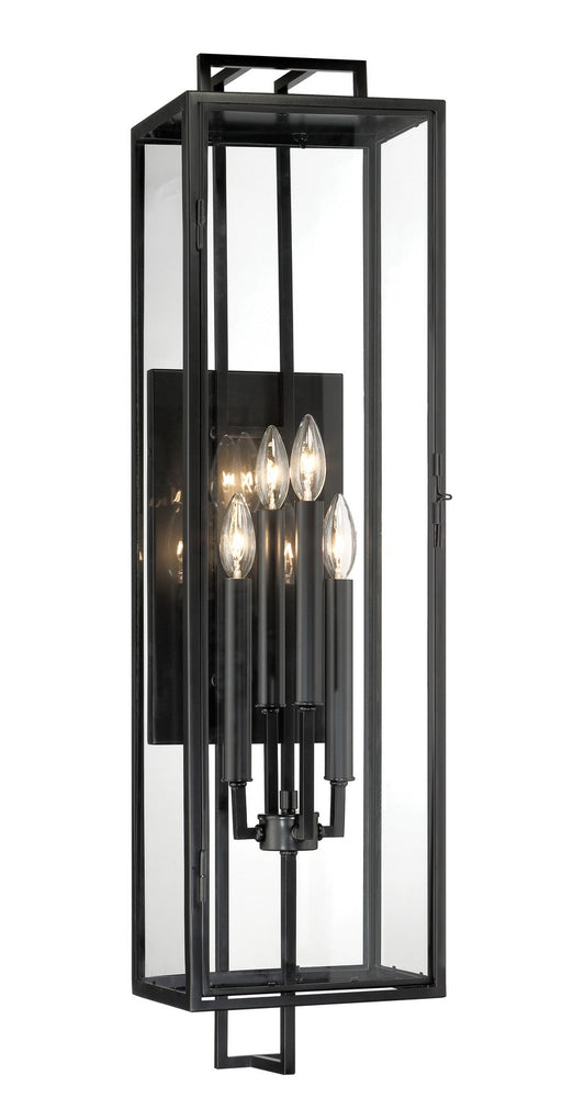 Knoll Road Four Light Outdoor Wall Mount in Coal