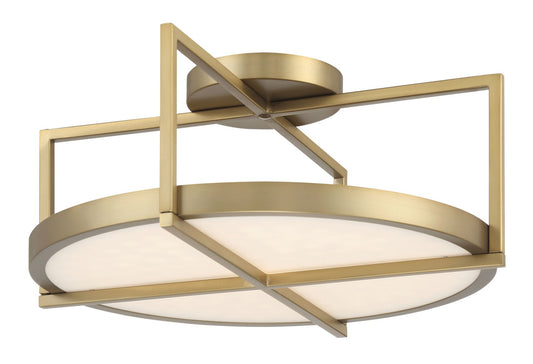 Boada LED Semi Flush Mount in Soft Brass