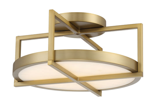 Boada LED Semi Flush Mount in Soft Brass