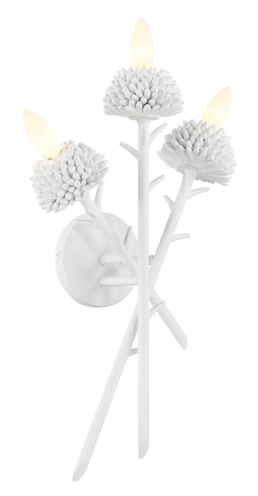 North Fork by Robin Baron Three Light Wall Sconce in Sand White