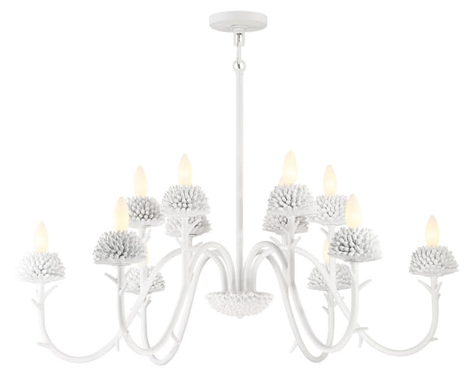 North Fork by Robin Baron 12 Light Chandelier in Sand White