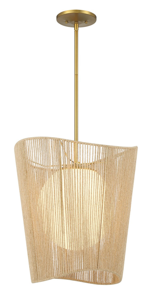 Key Largo One Light Pendant in Soft Brass