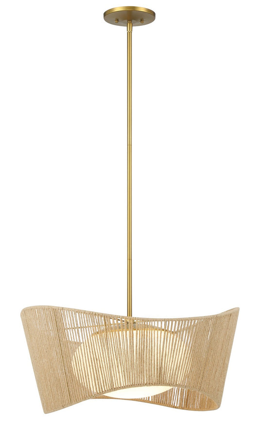 Key Largo One Light Pendant in Soft Brass