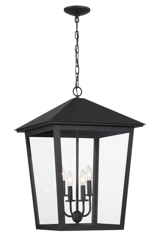Noble Hill Four Light Outdoor Hanging Lantern in Sand Coal