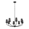 Adeena Eight Light Chandelier in Black
