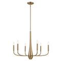 Deela Six Light Chandelier in Champagne Bronze