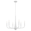 Deela Six Light Chandelier in White