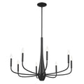 Deela Eight Light Chandelier in Black