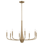 Deela Eight Light Chandelier in Champagne Bronze