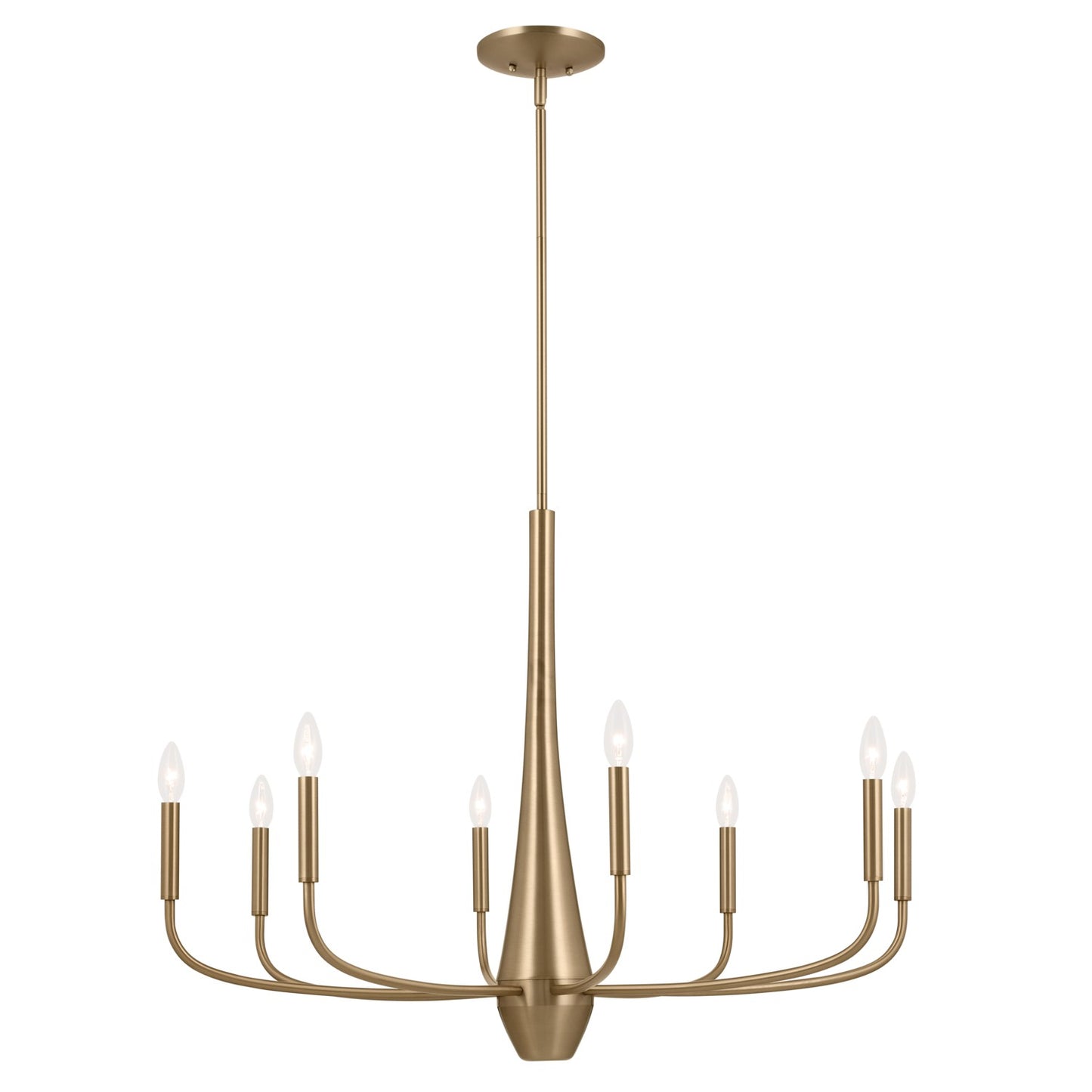 Deela Eight Light Chandelier in Champagne Bronze