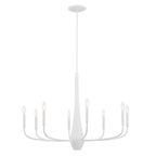 Deela Eight Light Chandelier in White