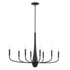 Deela Eight Light Chandelier in Black