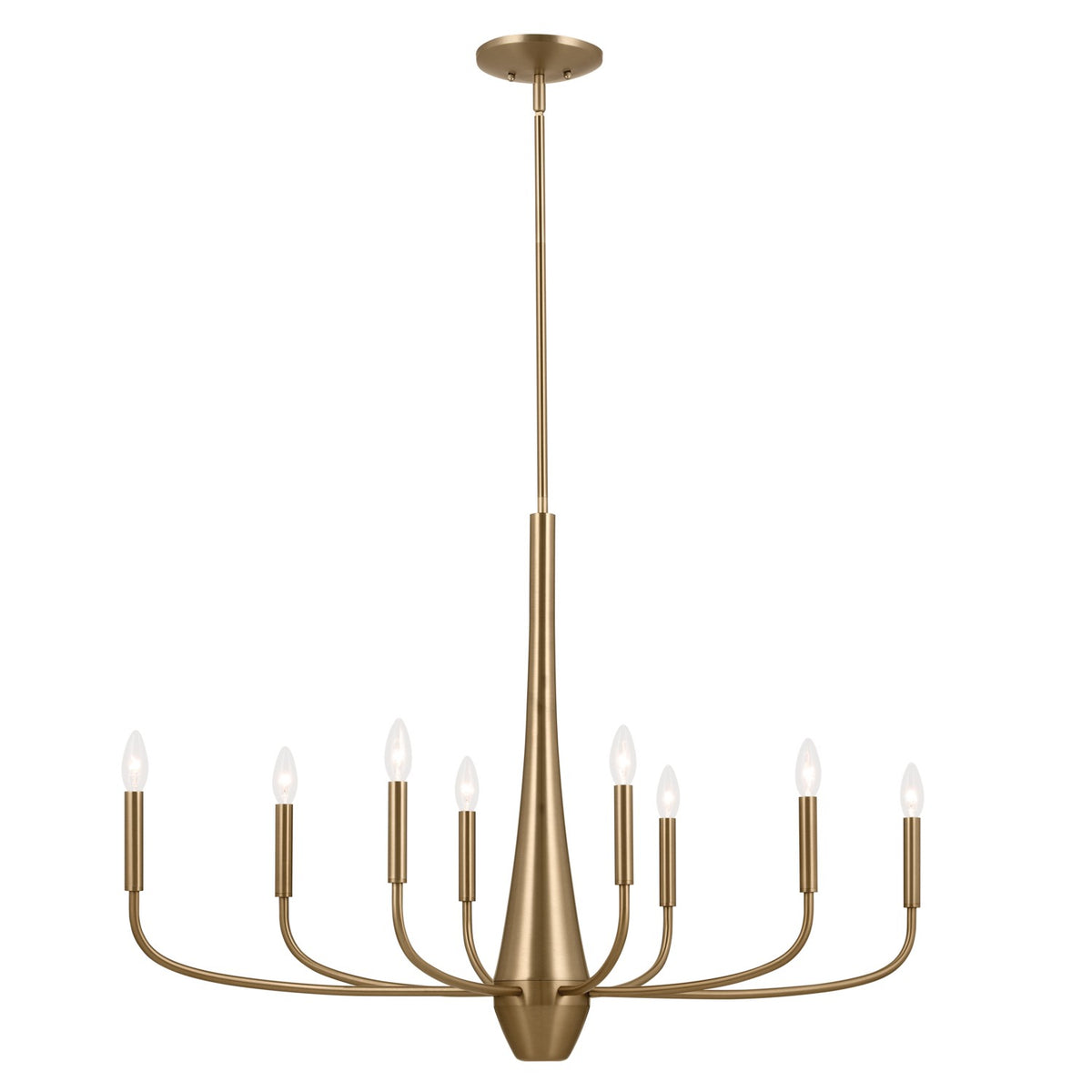 Deela Eight Light Chandelier in Champagne Bronze