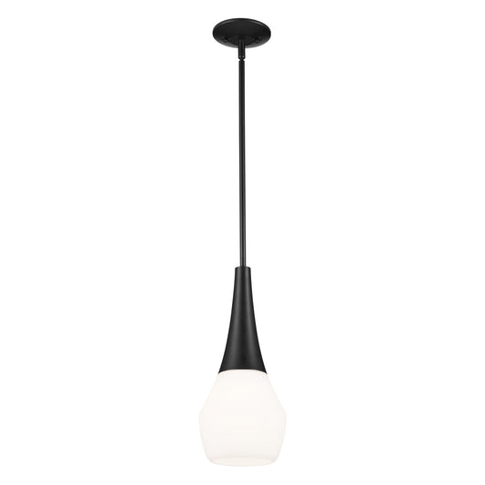 Deela One Light Pendant in Black